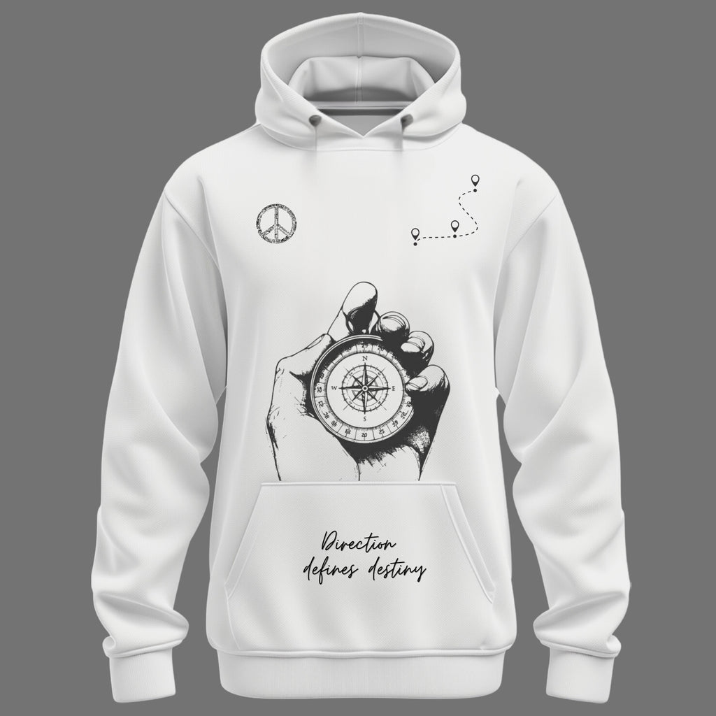 White Teach Peace Skater Style  Hoodie