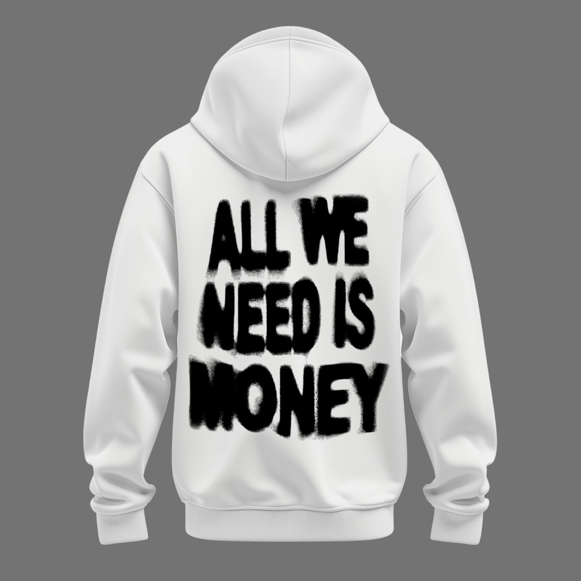 White Money Mindset Statement Hoodie