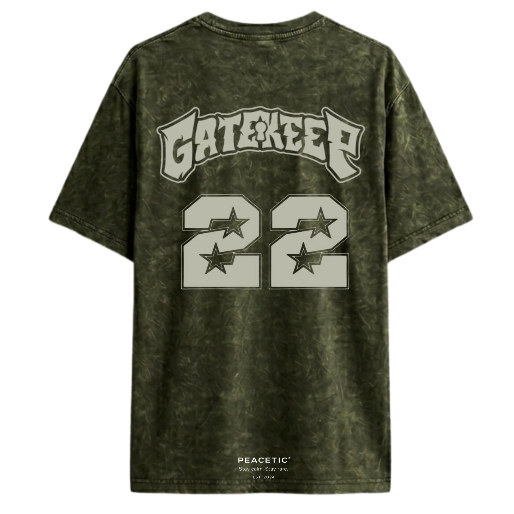 Gatekeep 22 Acid Wash Oversized Tee