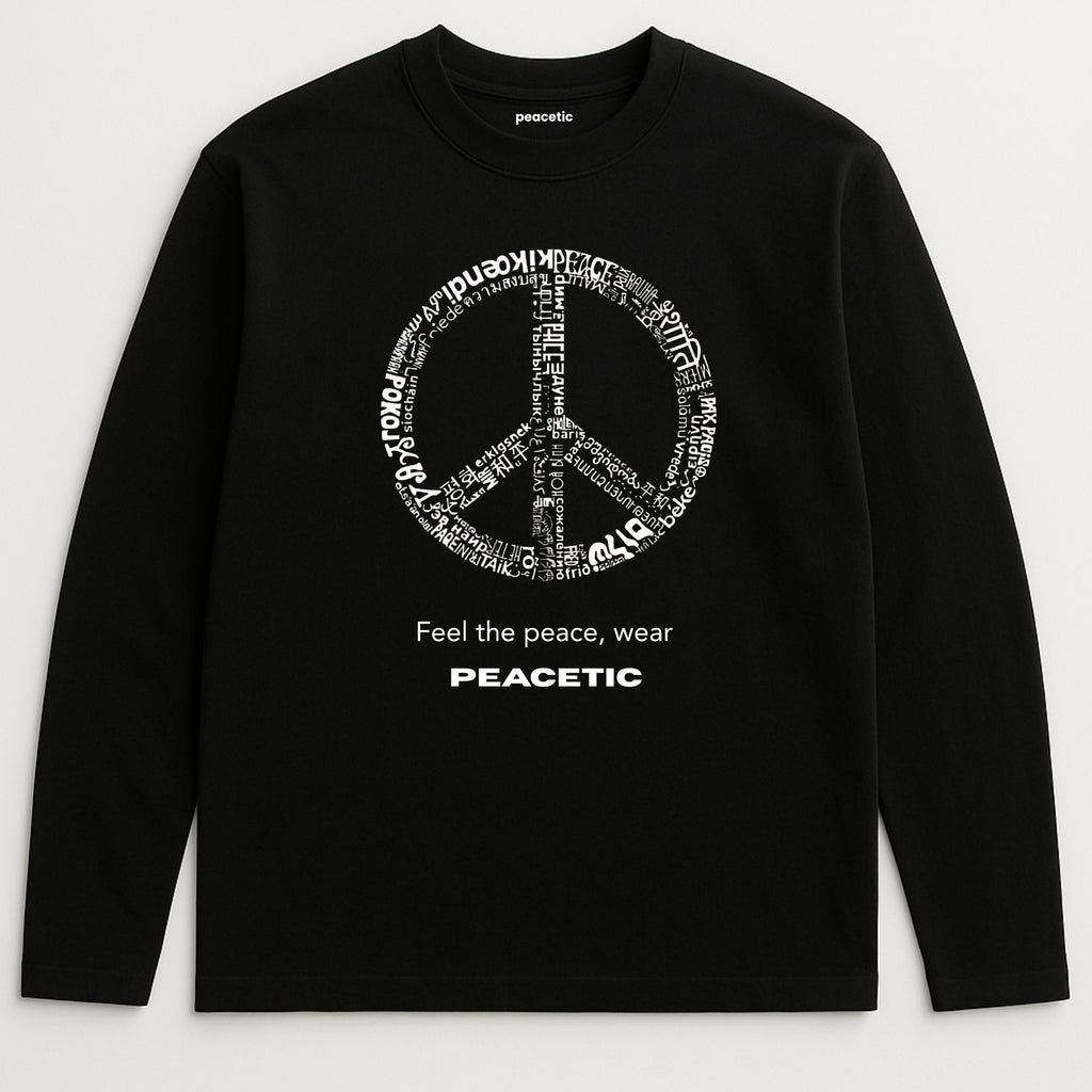 Focus & Peace – Oversized Full Sleeve Tee
