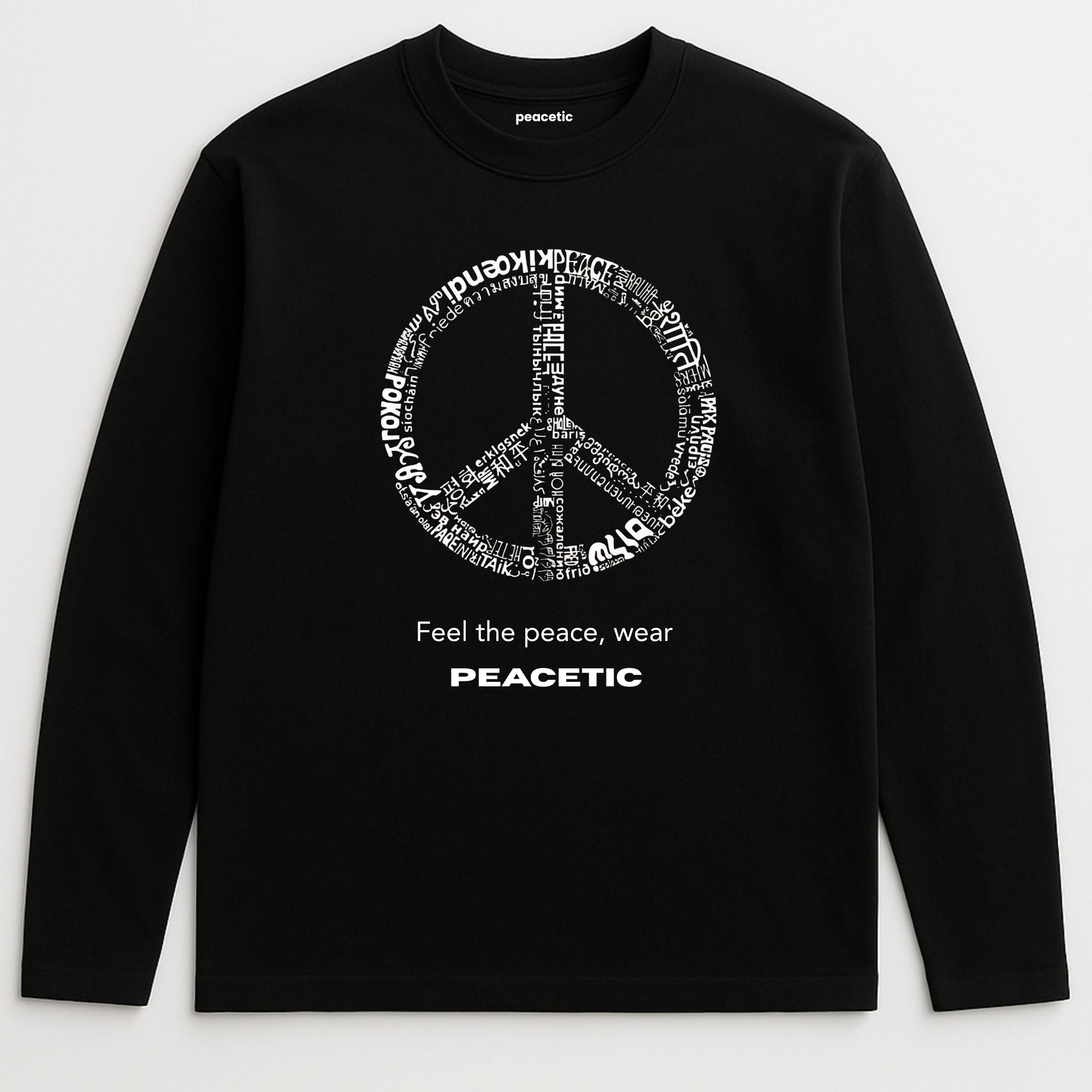 Focus & Peace – Oversized Full Sleeve Tee
