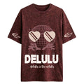 Certified Delulu Acid Wash Oversized Tee