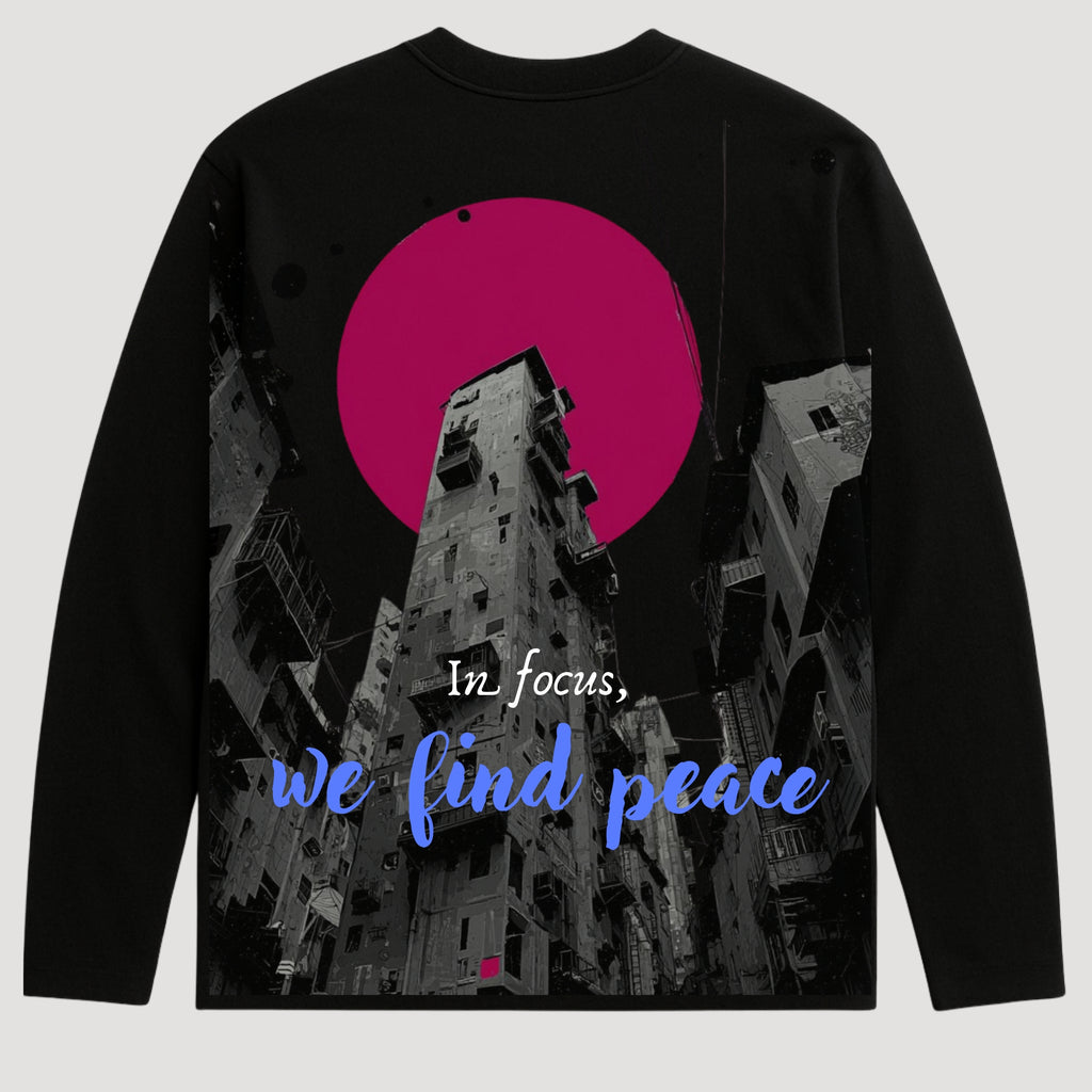 Focus & Peace – Oversized Full Sleeve Tee
