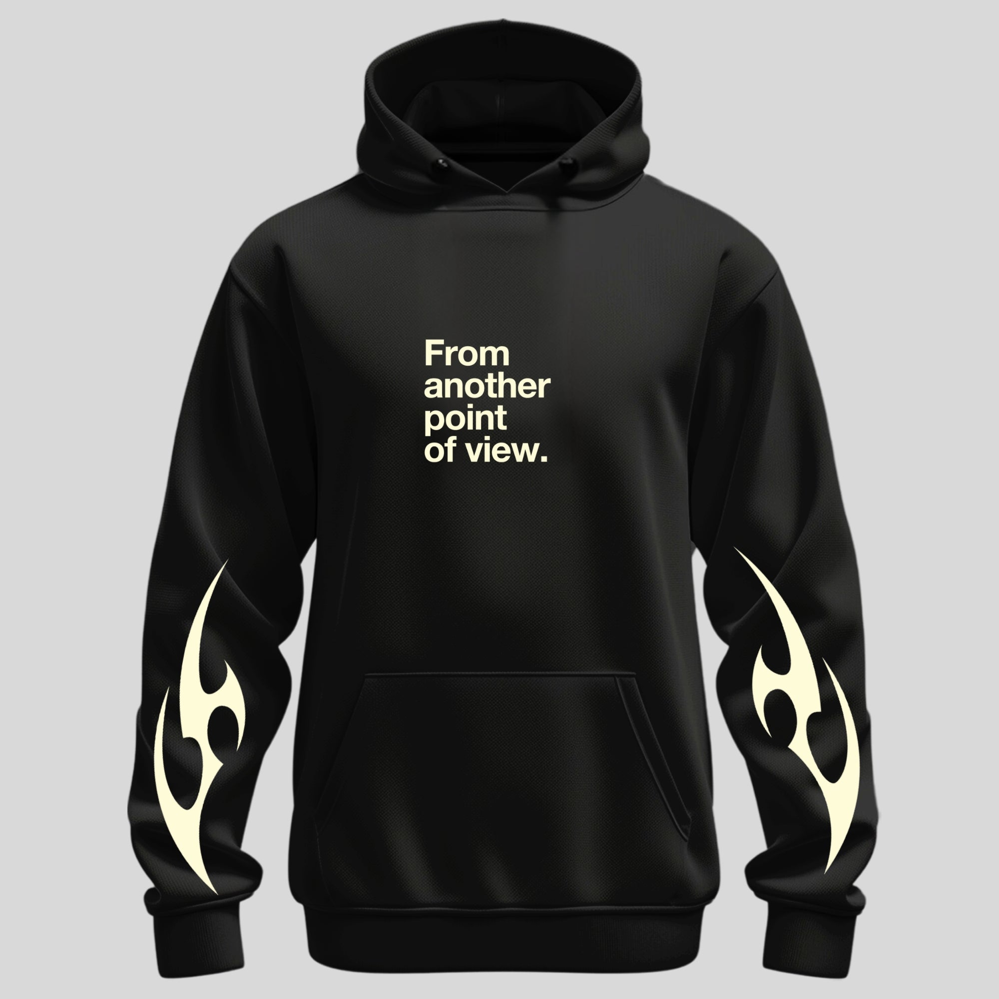 Black Peacetic Bear Peace Hoodie