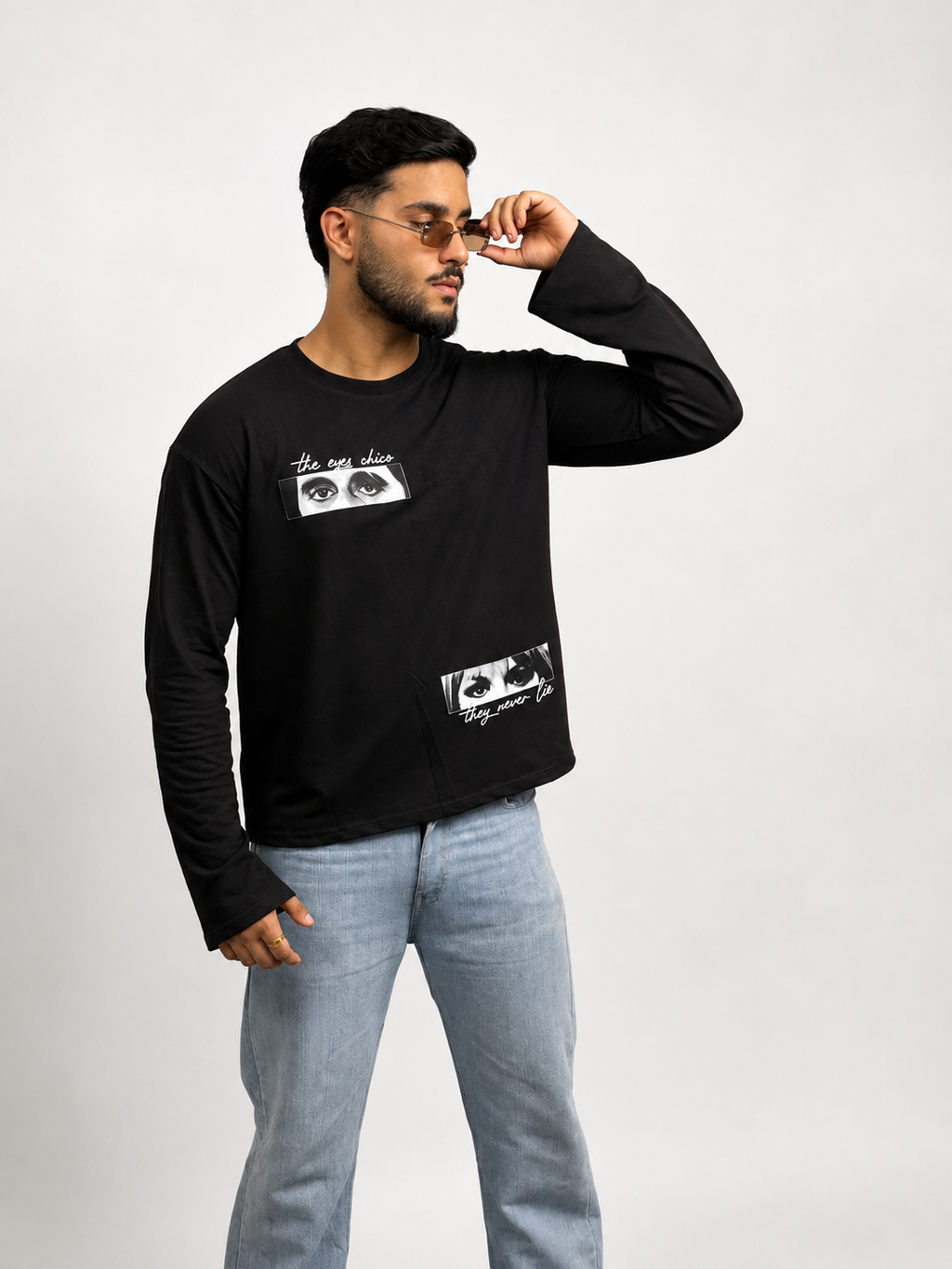 Eyes Don’t Lie – Oversized Full Sleeve Tee