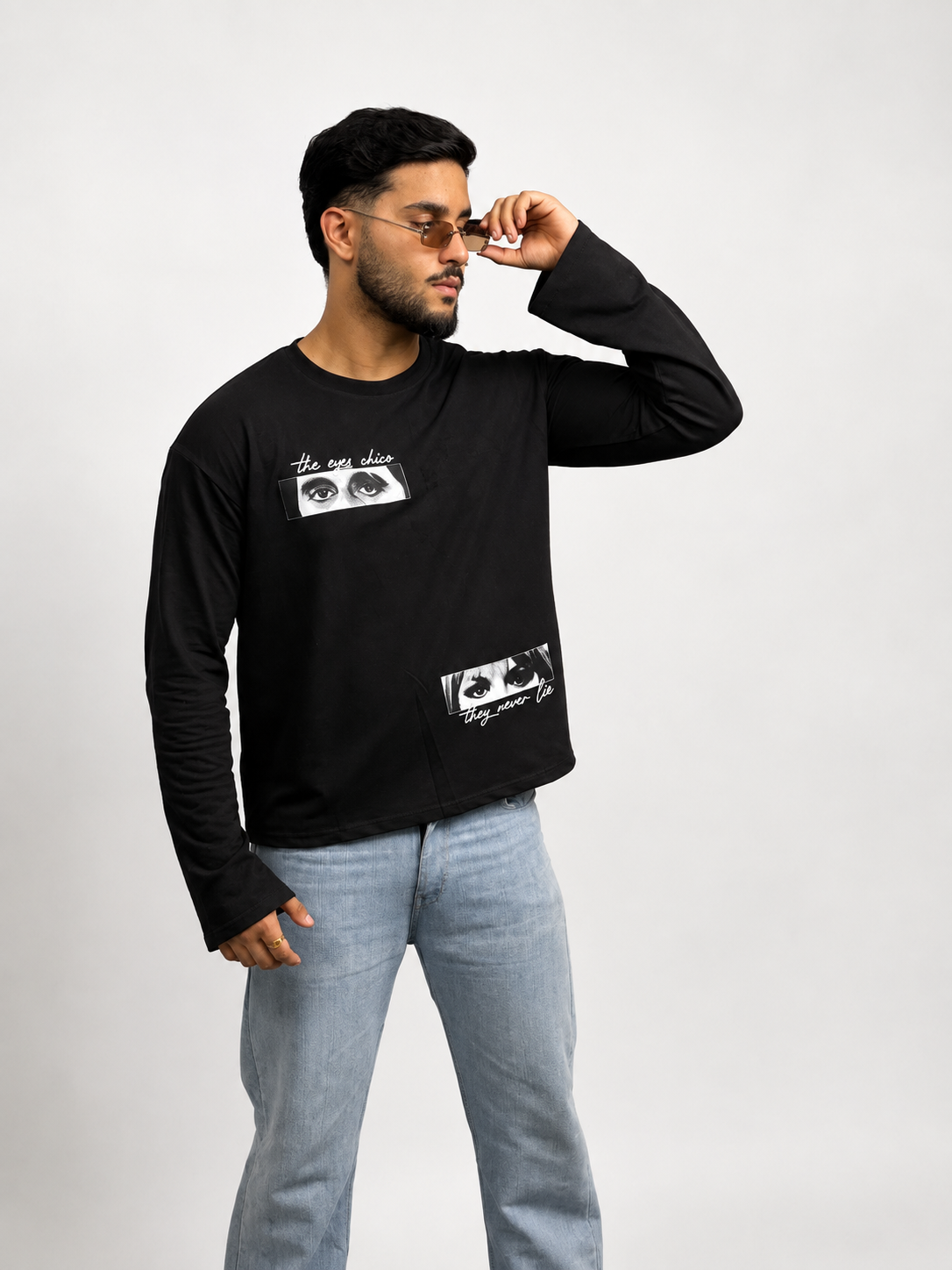 Eyes Don’t Lie – Oversized Full Sleeve Tee
