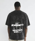 Obsession Wins Acid Washed Oversized Tee