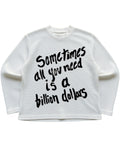 Off-white waffle knit oversized full-sleeve Front Design