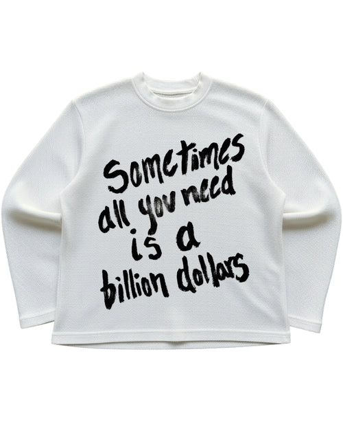 Off-white waffle knit oversized full-sleeve Front Design