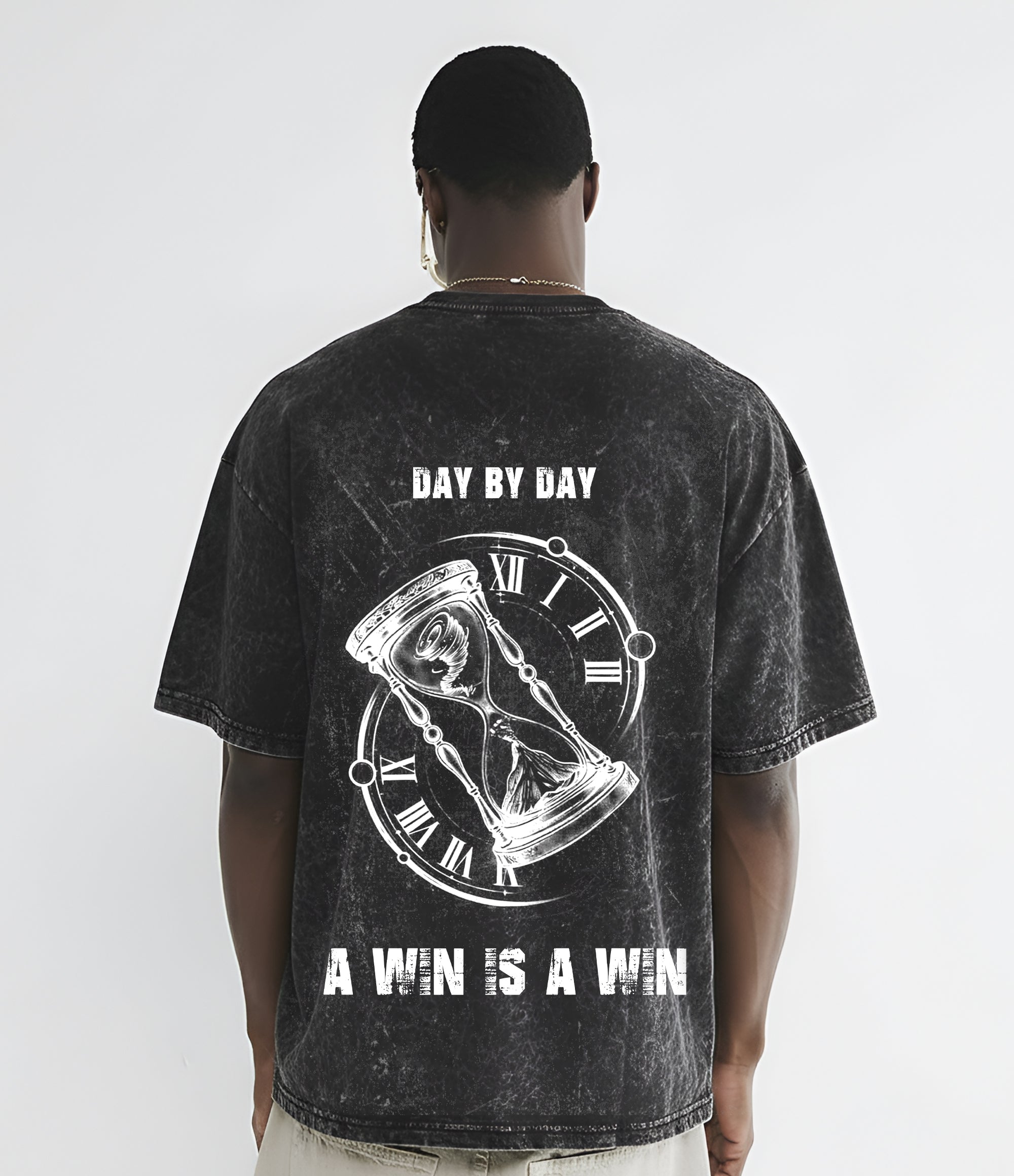 A Win is Win,240 GSM, Acid Washed  Oversized T-Shirt for Men & Women